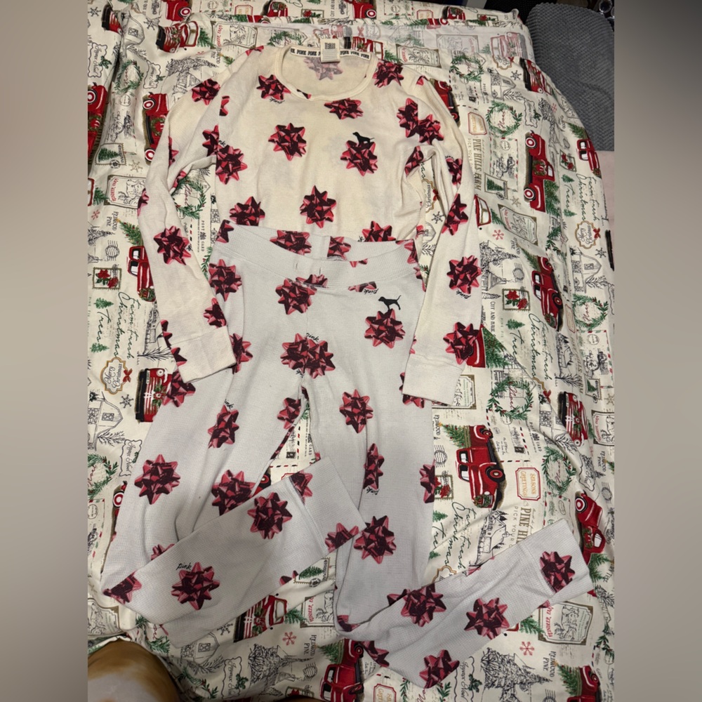 Vs Pink Christmas Holiday Pajamas set
